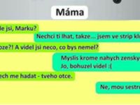 Uprimna sms medzi mamou a synom :D